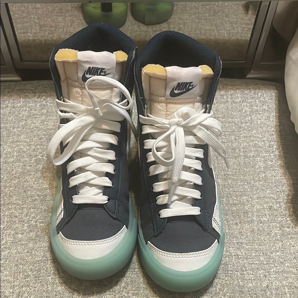 Nike High-Top Sneakers - Navy and White